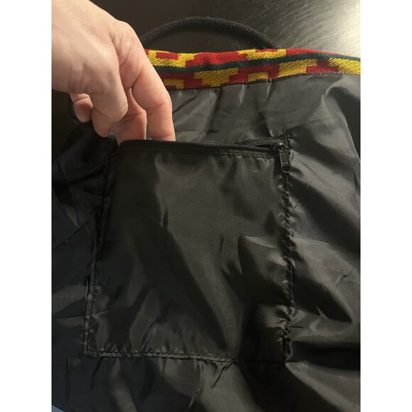 Southwestern Drawstring Backpack – Embroidered Pattern – 15.5” x 14” - Picture 9 of 11